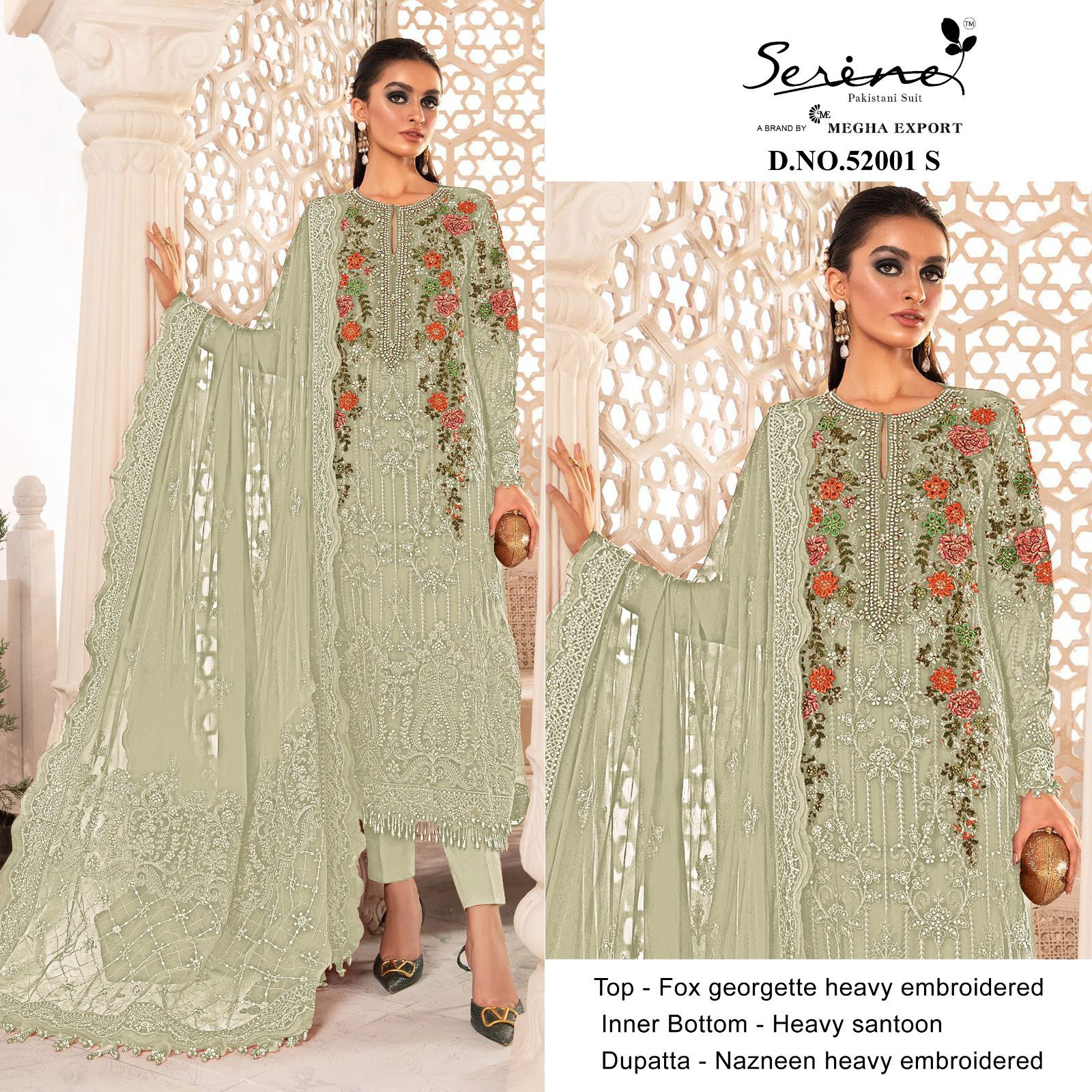 Serine 52001 P To S Wholesale Pakistani Salwar Suits Catalog